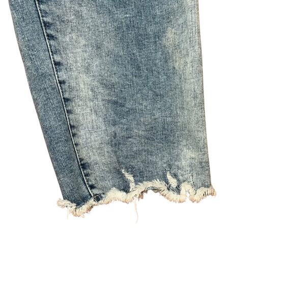INC Denim International Blue Distressed High Rise‎ Straight Stretchy Jeans 10 - Picture 6 of 8